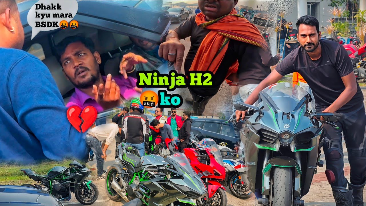 Ninja H2 ko Dhakka!?💔🤬Sunday ride vlog😍 Bmw s1000 vs  Daytona 675 🤣🔥