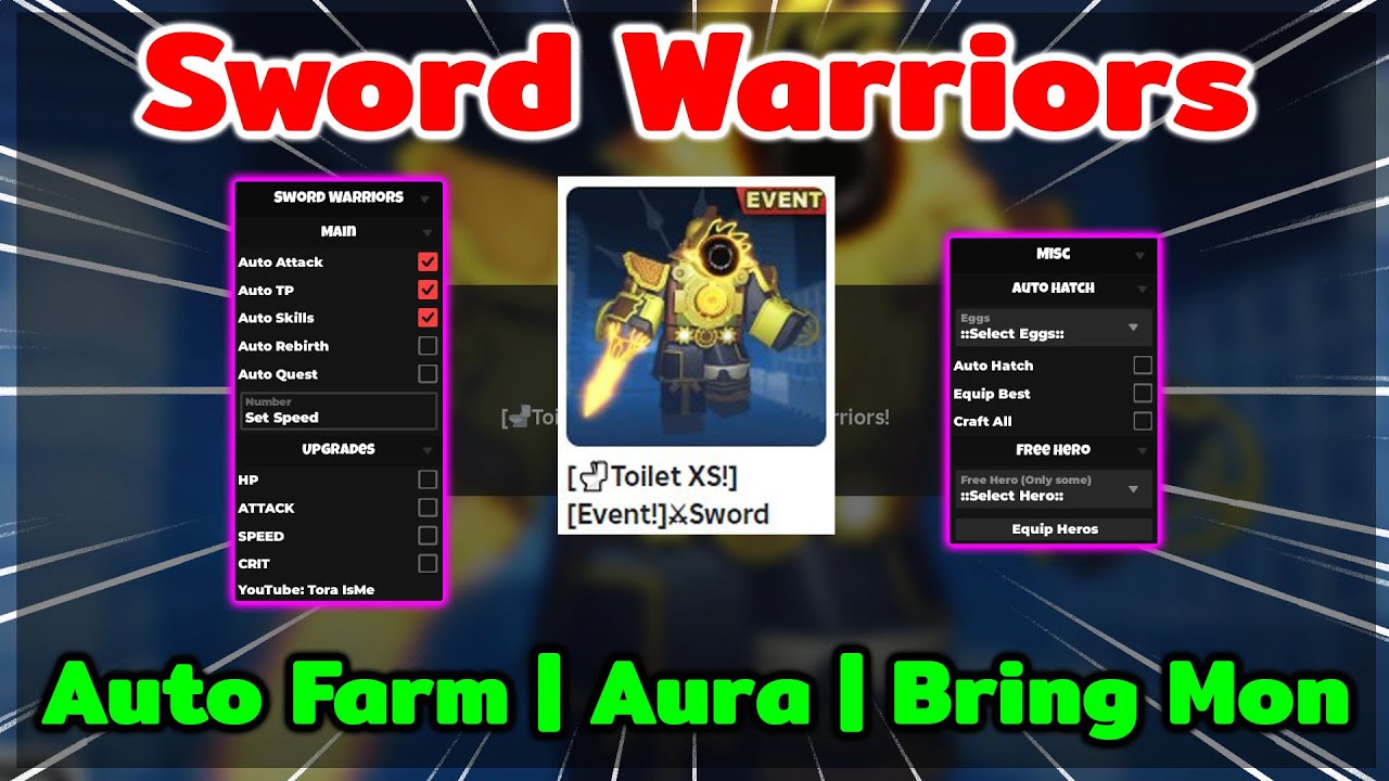 Roblox - Script SWORD WARRIORS | สคริปต์ AUTO FARM | Kill Aura | Bring ...