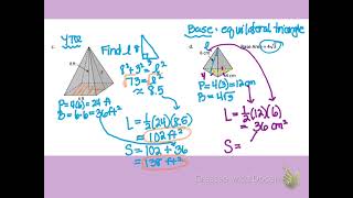 Geometry Module 19:3 “”Surface Area of Pyramids & Cones”
