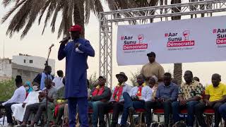 Aar sunu démocratie : le discours de Assane Diouf à la place de la nation…