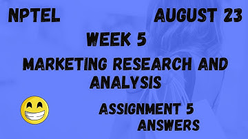 Assignment 5 | Marketing Research And Analysis Week 5 | NPTEL @HanumansView