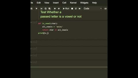 Test whether a passed letter is a vowel or not #python #beginners