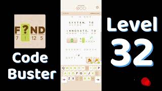 Code Busters Level 32 Walkthrough 🧩 | All Puzzle Solutions| Solutionguruji