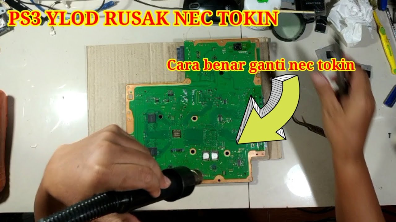Ps3 slim ylod jeda rusak nec tokin dan cara menggantinya yang benar