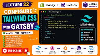 Setup Tailwind CSS in Gatsby 🔥 | Lecture 22