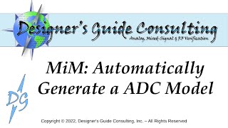 MiM: Automatically generating a model for an analog to digital converter