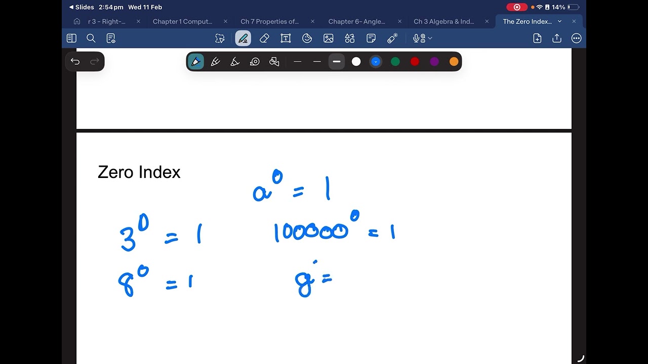 Zero index and Power Power Law