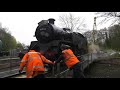 NYMR - BR Std 4 No 80136 being turned on Pickering turntable prior to service trains running