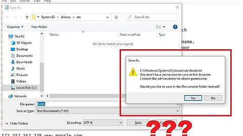 Unable to save changes to Hosts file | Issue Resolved |