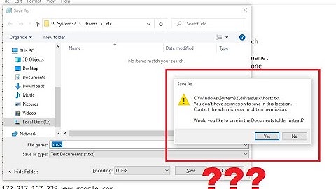 Unable to save changes to Hosts file | Issue Resolved |