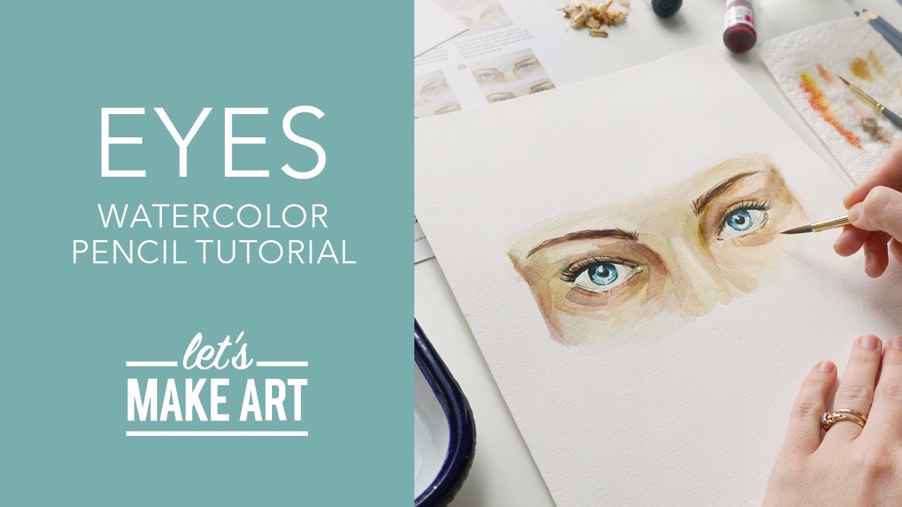 Let's Draw and Paint Eyes 👁 | Watercolor Pencil Art Tutorial by Sarah