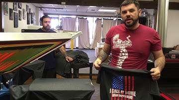 Screen Printing a Distressed T Shirt with Wet On Wet Additive