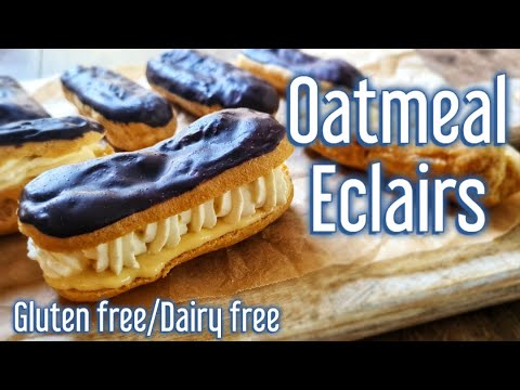 Gluten Free Healthy Oatmeal Eclairs - Dairy Free