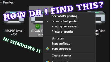 How to access traditional printer settings in windows 11
