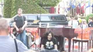 Counting Crows frontman Adam Duritz relaxing before performing Mr Jones on Today Show