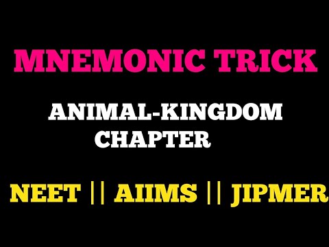TRICK TO REMEMBER EXAMPLES OF ANIMAL KINGDOM class 11th biology FOR ...