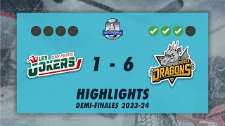 Jokers de Cergy-Pontoise 1-6 Dragons de Rouen - Highlights - Synerglace Ligue Magnus 2023/24