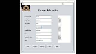 GUI Interface Using Java (Database Programming)