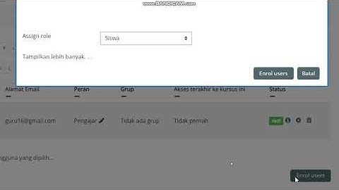 Admin Memasukkan Peserta (siswa dan Pengajar) dalam LMS Moodle