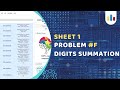 ICPC assiut sheet | Sheet 1 - Problem F | Digits Summation | Problem solving