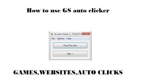 How to use GS auto clicker