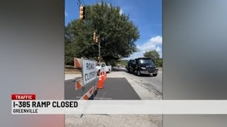 Sinkhole closes ramp to I-385 in downtown Greenville