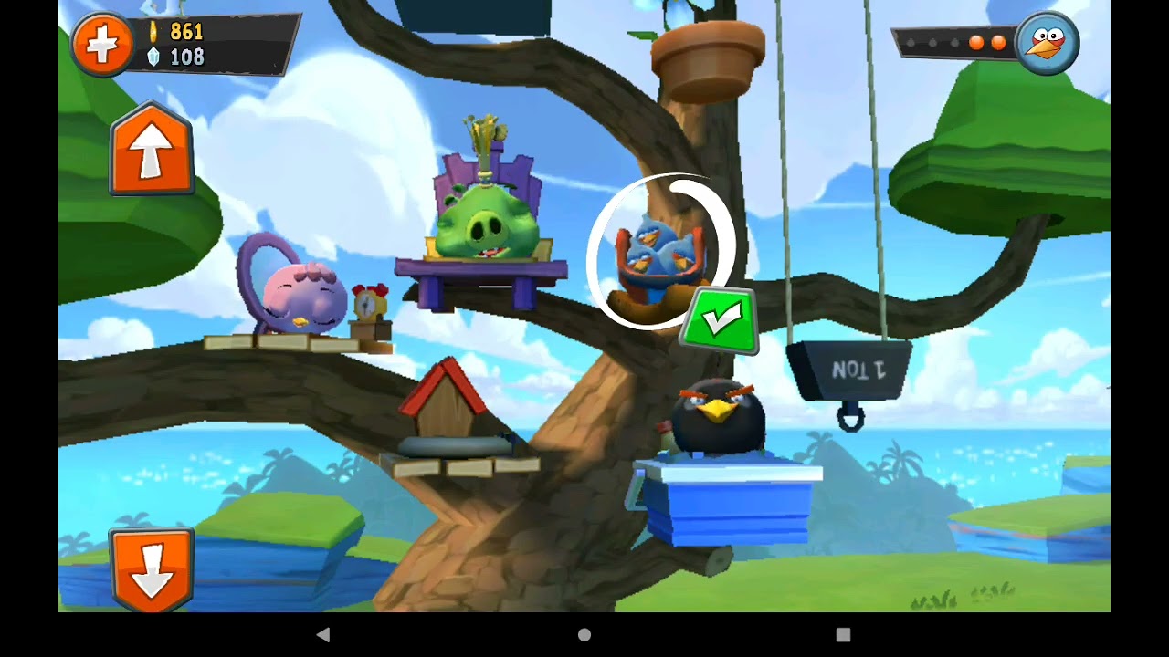 Angry birds go let's play I got tearnaerns idk how to fix the music and mom interupts