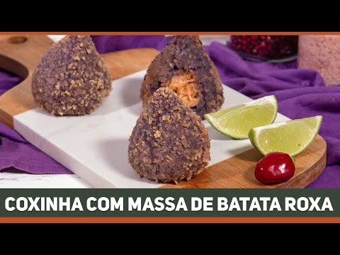 Receita de COXINHA de BATATA ROXA com Massa CREMOSA e RECHEIO SABOROSO! - RM 862