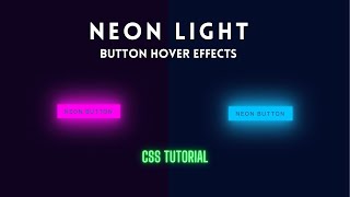 Neon Light Button Animation Effects on Hover | CSS Snake Border Tutorial
