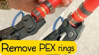 Easily Remove PEX Crimping Rings Disconnect Pipe Connection