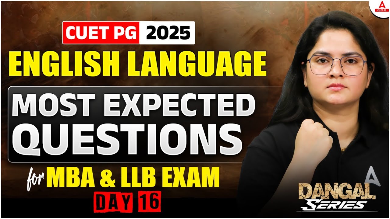 CUET PG 2025 ENGLISH GRAMMAR Most Important Questions All CUET PG EXAM ...