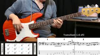 Video thumbnail of "18-03 - A - Bassline Building - Funky Blues in A major"