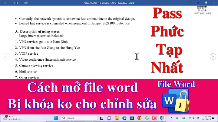 Lỗi không chỉnh sửa được trong word 2023