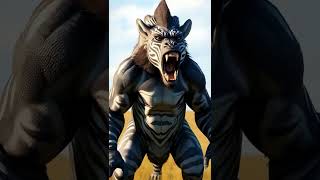 Zebra-Gorilla Hybrid #animals #baddayatwork #youtubeshorts #neffex #aifusion #hybridcreatures