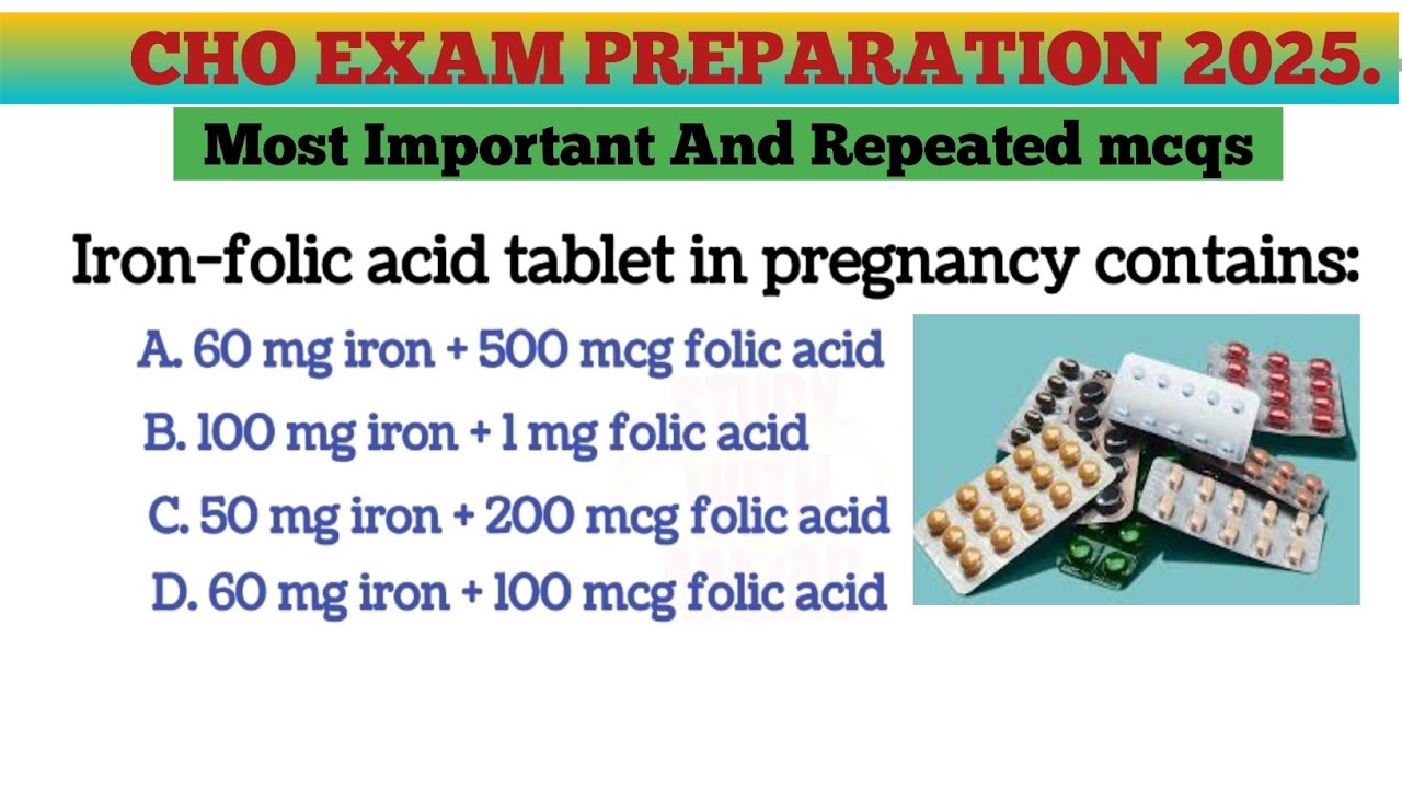 CHO Exam Preparation 2025 | CHO Previous Year Questions | MCQ for cho exam 