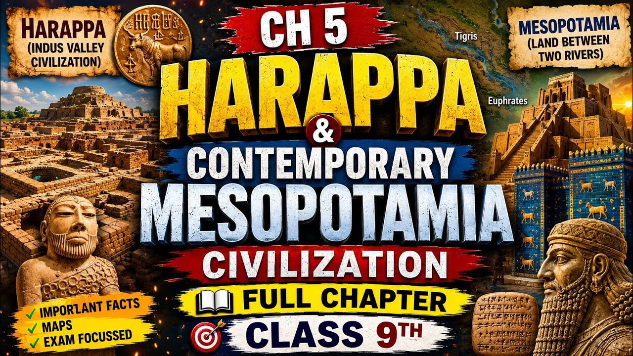 Class 9th Ch 5- Harappan And The Contemporary Mesopotamian Civilisations (Full Chapter Explanation)