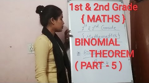 RPSC 1st & 2nd Grade { MATHS } 【 VIDEO-32 】 BINOMIAL THEOREM ( PART - 5 )