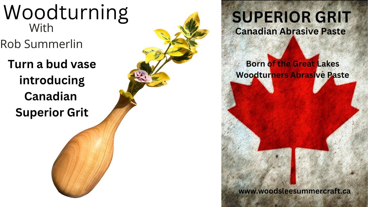 Turn and finish a bud vase, Canadian made Superior Grit, part 2 YouTube