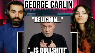 We react to George Carlin - RELIGION IS BULLSH*T | COMEDY (reaction + thoughts)!!