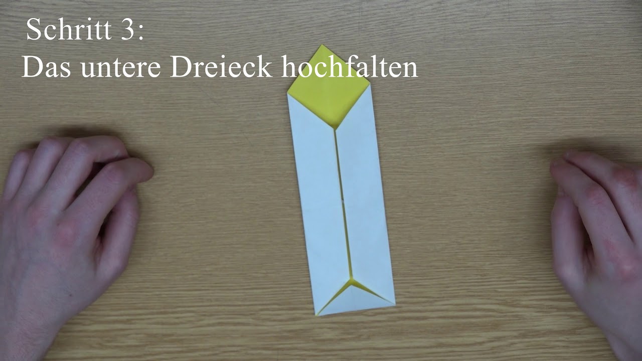 Origami Faltanleitung Die Kerze Youtube