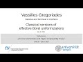 Vassilios Gregoriades - Classical versions of effective Borel uniformizations