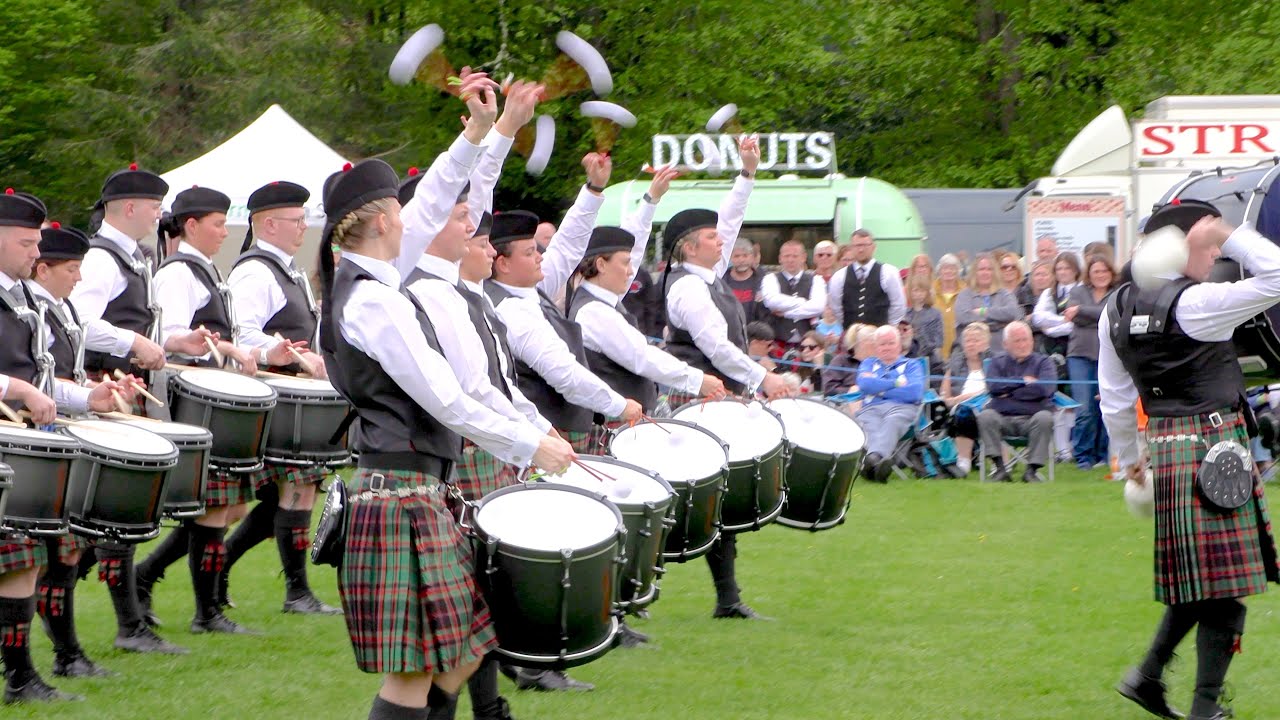 Buchan Peterson Pipe Band march off playing Dawning of the Day 2024 North of Scotland Championship