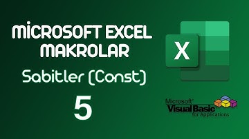 VBA Sabitler (Const) nasıl kullanılır? | Excel Makro Dersleri