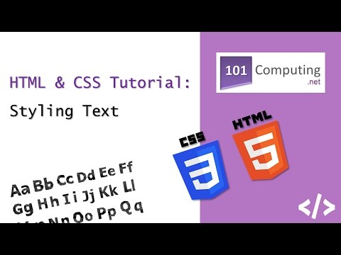 HTML - Styling Text using CSS - YouTube