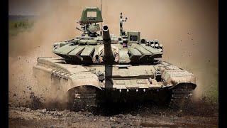 A tank against the armored group of the NATO proxy force