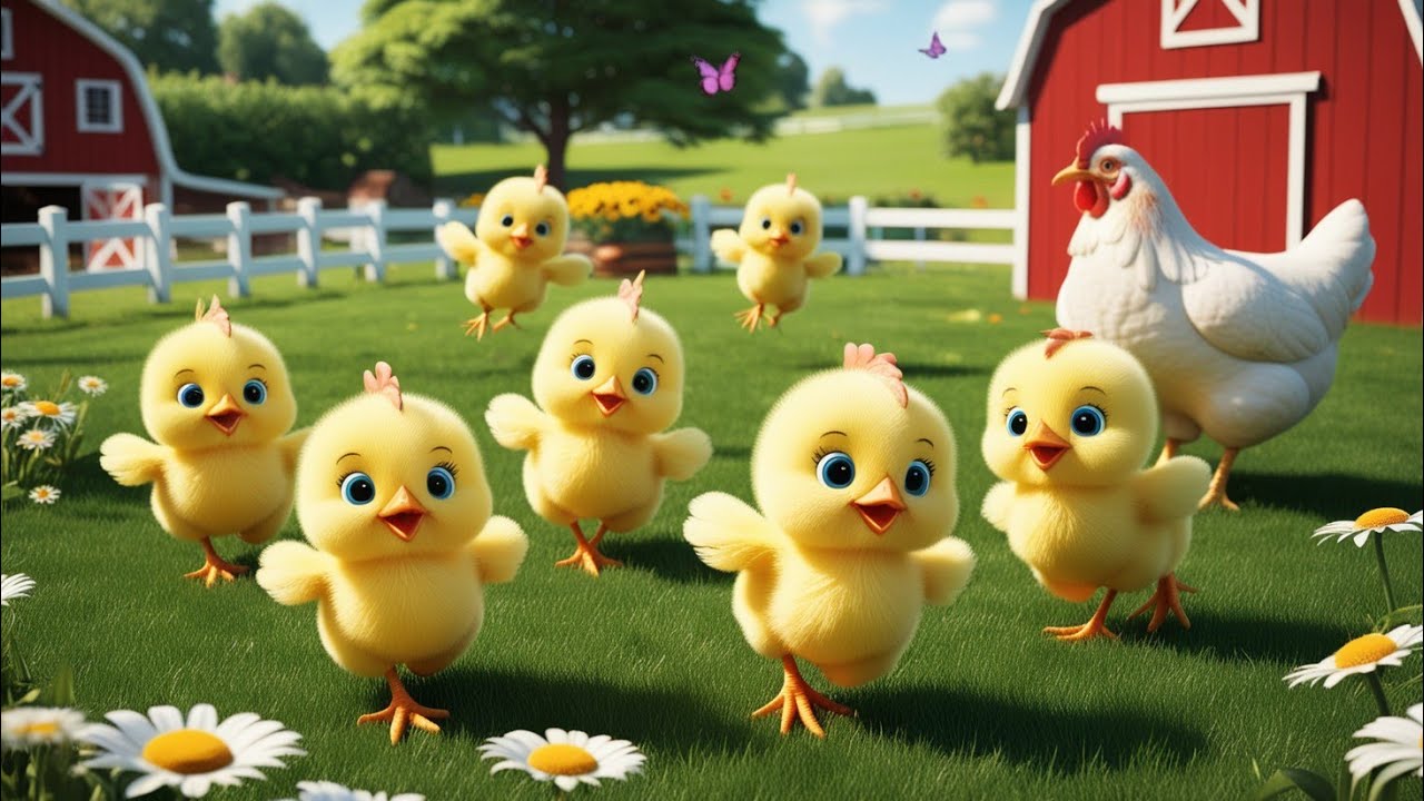 "👶✨ Sing Along! Five Little Chicks - Fun Nursery Rhyme for Kids! 🐣🎶"