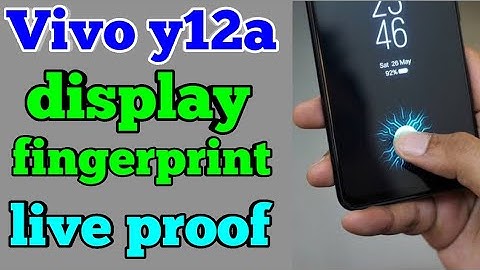 Vivo Y12a Me Display Fingerprint Lock Kaise Lagaye | Display Fingerprint Lock Vivo Y12a | #vivoy12a