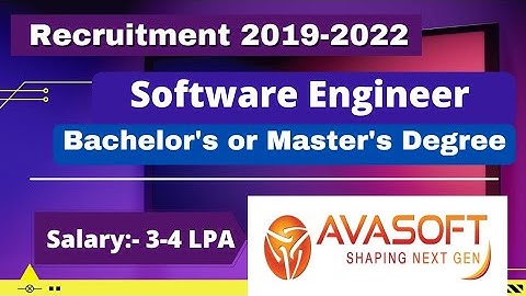Avasoft Off Campus Drive For 2022 Batch | Avasoft Recruitment 2021 | Avasoft Hiring 2020 2019 Batch