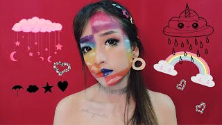 Rainbow Clouds makeup by Lenabeauty