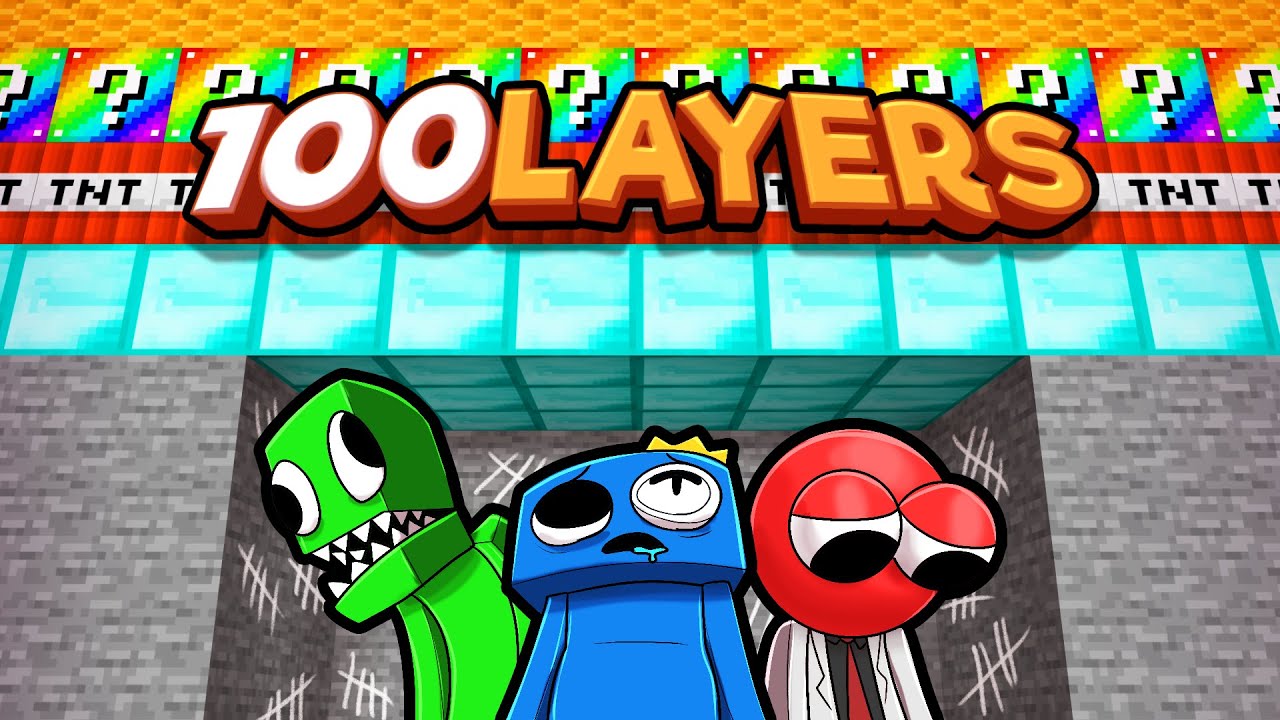 100 Layers Underground with RAINBOW FRIENDS!
